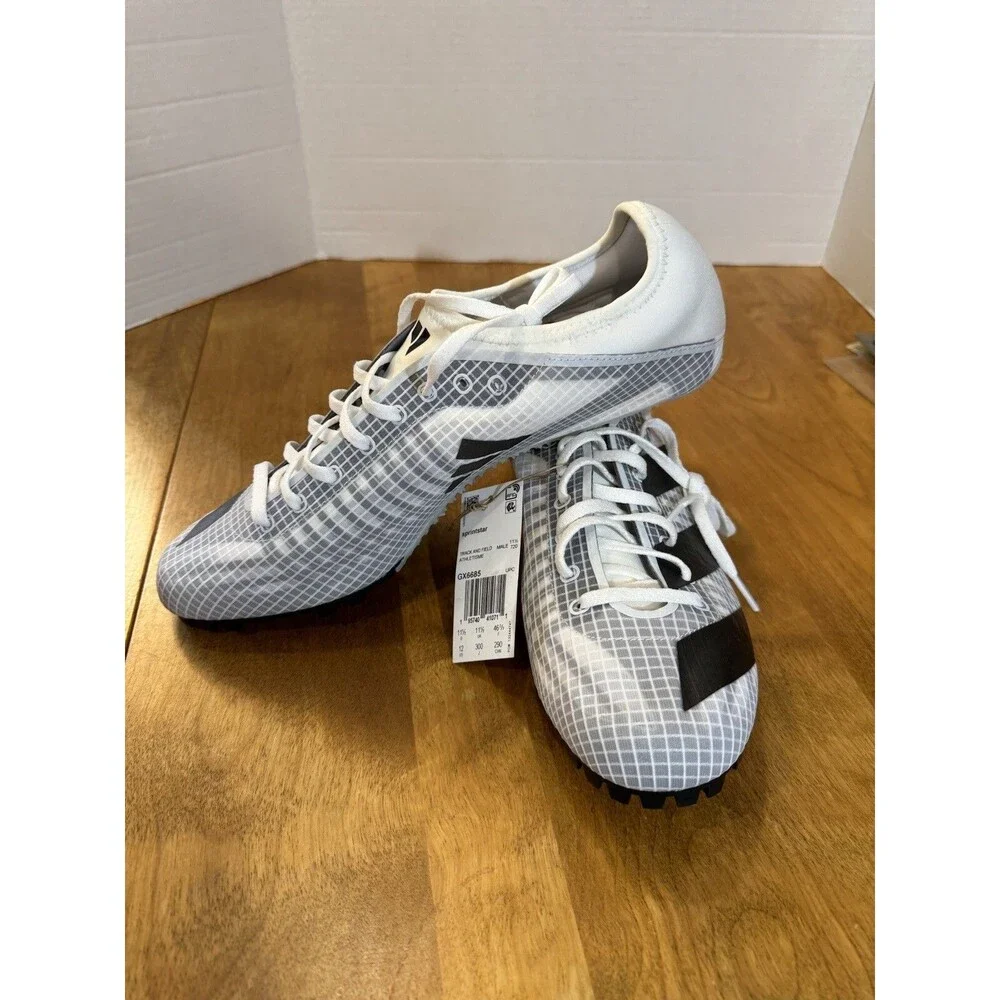 adidas Men's Sprintstar Track Shoes Size 12 White Brand New. GX6685 4/23